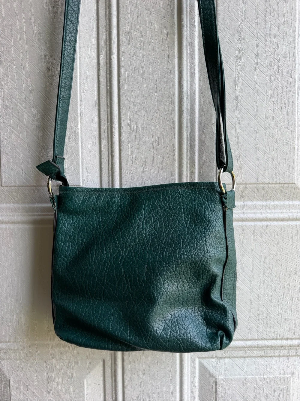 Rosetti Teal Green Crossbody Bag Faux Leather Y2K Boho Multi Pocket Purse